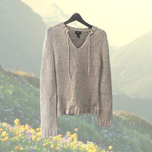 American Eagle Heavy Knit Sweater in Beige